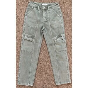 Altar'd State‎ Women's Cargo Pants Size 27 - Boho - Outdoor - Wide Washed Green